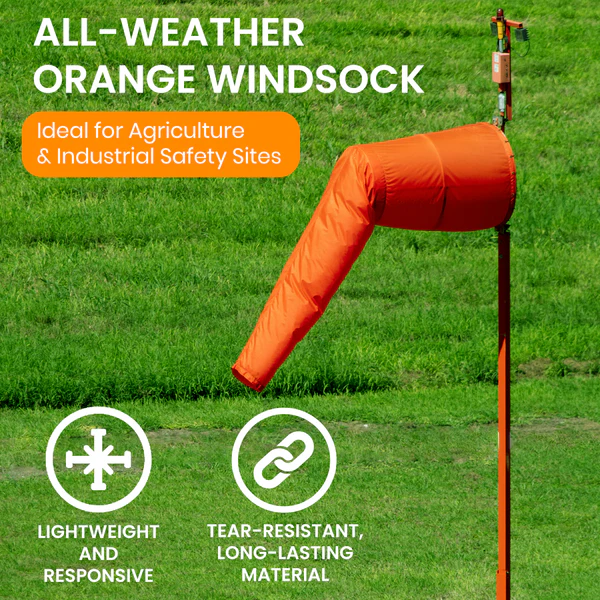 Orange Airport Windsock - Heavy Duty- FAA Compliant 4