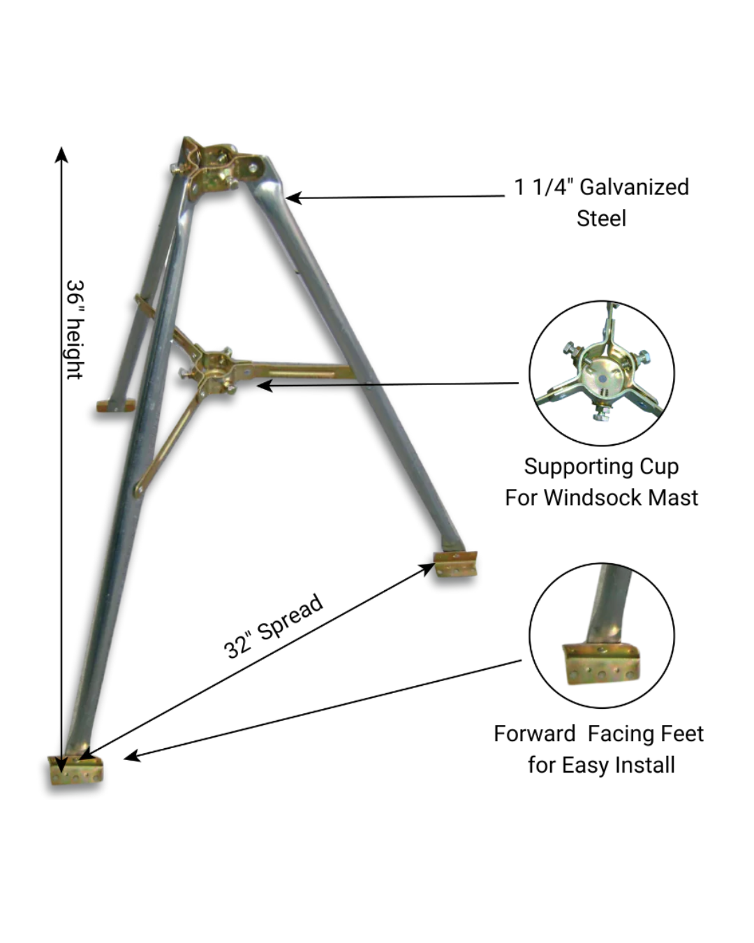 Tripod Mounts for Windsocks – Easy to Set Up and Stable